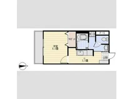 第3ロイヤル礎・ファッション会館(1K/2階)の間取り写真