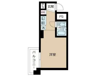 クレイル両国(ワンルーム/8階)の間取り写真