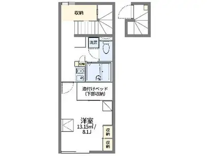 レオパレスHYT VI(1K/2階)の間取り写真