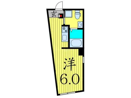 アーバンレーヴ西日暮里(ワンルーム/2階)の間取り写真