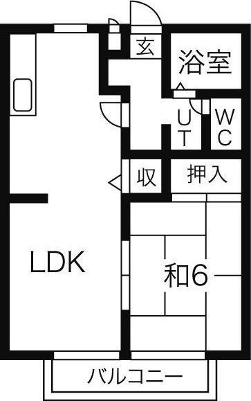 シャルマンシティー(1LDK/1階)の間取り写真