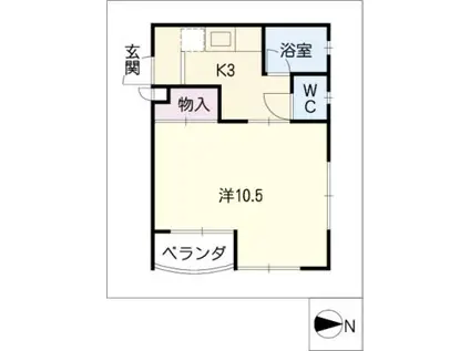 池園シティマンション(1K/1階)の間取り写真