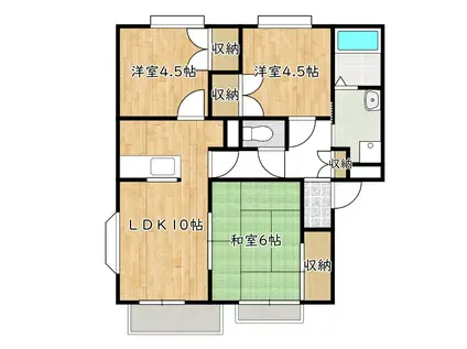 モアクレスト清水(3LDK/1階)の間取り写真
