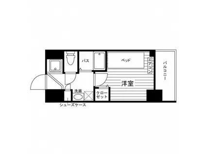 学生会館 CAMPUS TERRACE SENKAWA (ワンルーム/2階)の間取り写真