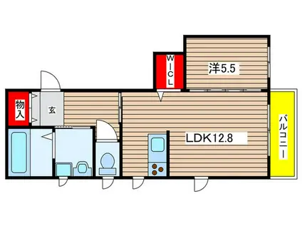 シャーメゾン桜山(1LDK/2階)の間取り写真