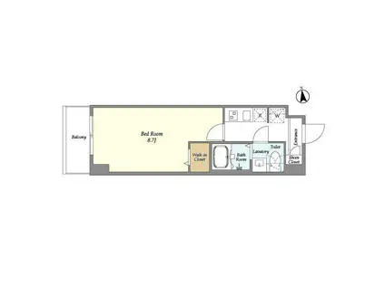 コンフォリア西尾久(1K/6階)の間取り写真