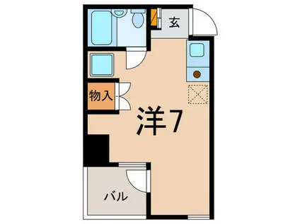 ノーブルパレス(ワンルーム/3階)の間取り写真