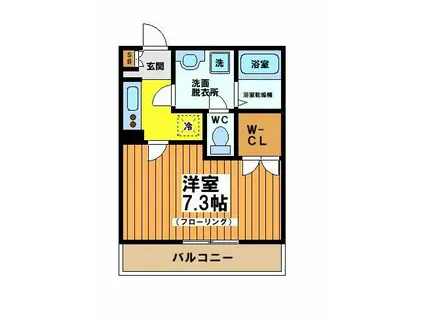 メゾンアライ六番館(1K/1階)の間取り写真