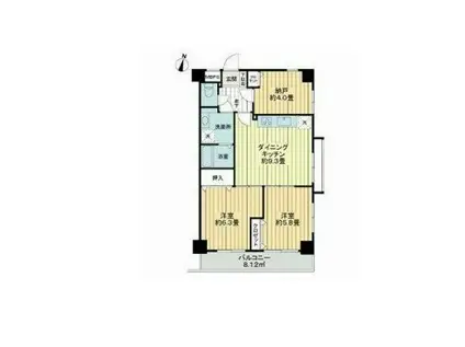 ドムール江古田(2SDK/1階)の間取り写真