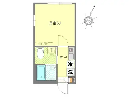 マウ明大前(1K/1階)の間取り写真