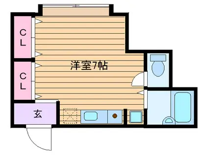 プチヴエルジュ(ワンルーム/1階)の間取り写真