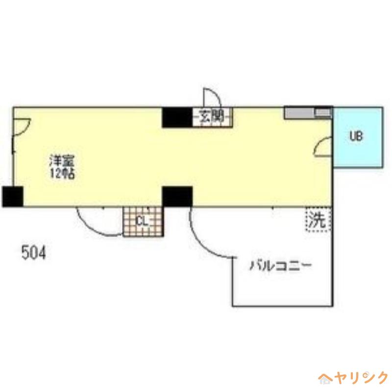 ブラウンハイツ(ワンルーム/5階)の間取り写真
