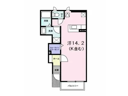 ネムス C(1K/1階)の間取り写真