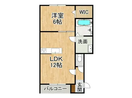 RUBYVI(1LDK/3階)の間取り写真