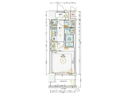 エステムコートXV新大阪フロウ(1K/9階)の間取り写真