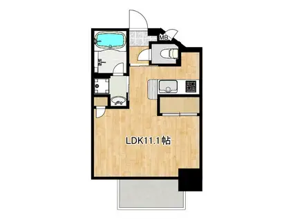 エトワール下荒田(ワンルーム/5階)の間取り写真