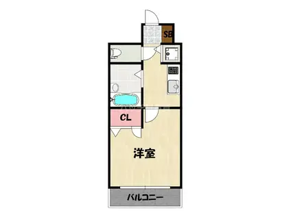 ダイナコートエスタディオ山王公園(1K/6階)の間取り写真