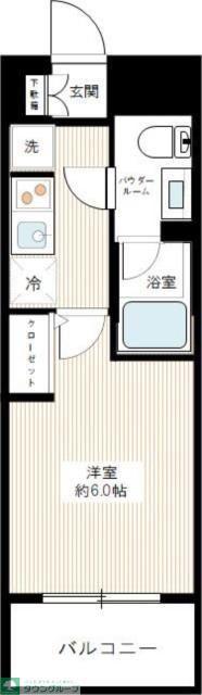 AZEST堀切菖蒲園III(1K/3階)の間取り写真