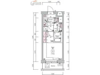 SYNEX YOKOHAMA-SHINMMACHI(1K/3階)の間取り写真