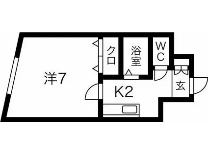 メゾン・ド・シャンブル(1K/7階)の間取り写真