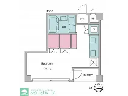 レジディア自由が丘II(ワンルーム/4階)の間取り写真