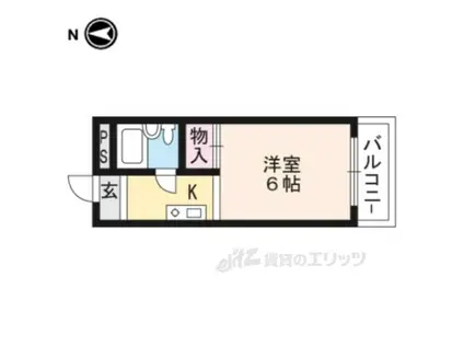 コーポ墨染(1K/1階)の間取り写真