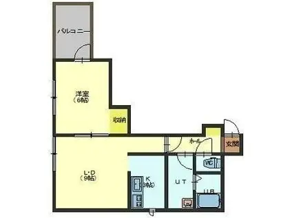 ANNEJUDEアンジュード(1LDK/2階)の間取り写真