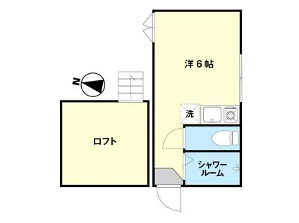 アミューズ代官山コート(ワンルーム/2階)の間取り写真