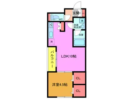 MY STYLE VINTAGE湊町(1LDK/1階)の間取り写真