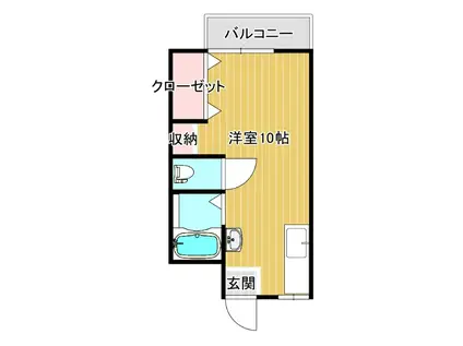 第百マンション(ワンルーム/3階)の間取り写真