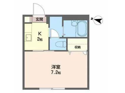 ルネセフィラ(1K/1階)の間取り写真