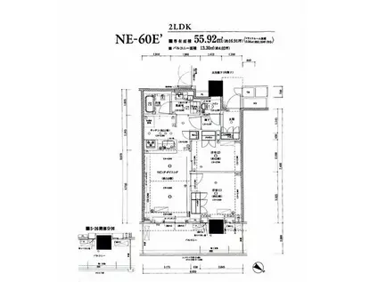 BRILLIA有明CITY TOWER(2LDK/17階)の間取り写真