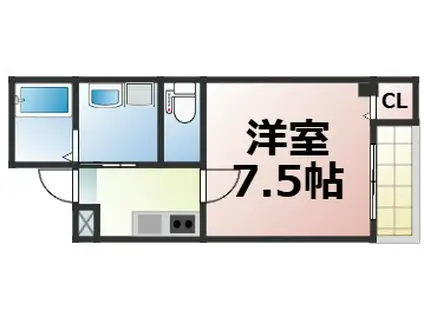 レジェンド・JS(1K/4階)の間取り写真