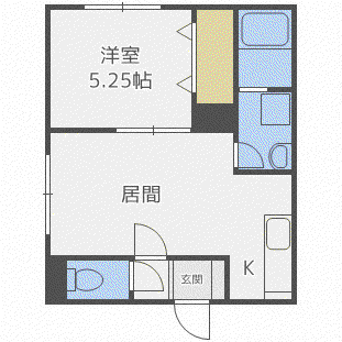 ハピネス宮の沢(1LDK/4階)の間取り写真
