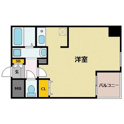 ダイドーメゾン大阪本町イースト(1K/6階)の間取り写真