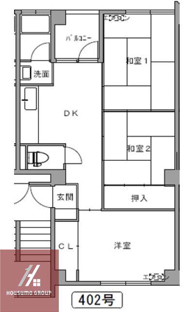 MEETME天神橋(3DK/4階)の間取り写真