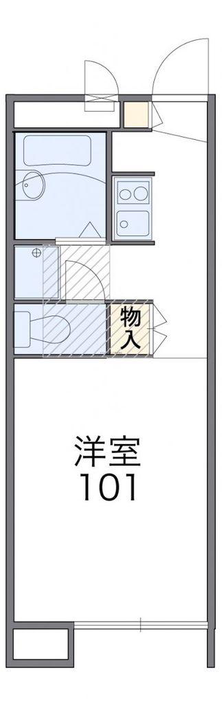 レオパレスHANALEI(1K/2階)の間取り写真