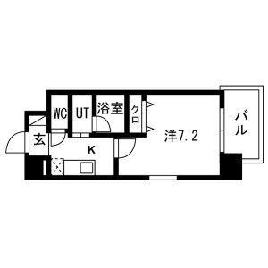 ブルームライフ新栄(1K/7階)の間取り写真