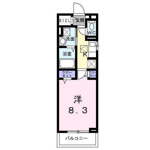 コンテ池田(1K/1階)の間取り写真