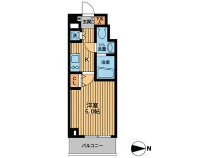 プライムアーバン中野上高田(1K/1階)の間取り写真