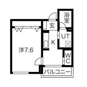 BRILLAR RIO(1K/3階)の間取り写真