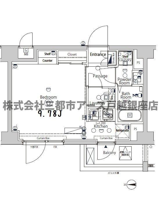 XEBEC大鳥居II(ワンルーム/6階)の間取り写真