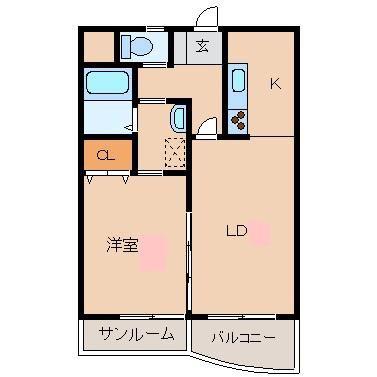 アルジェントルーチェ(1LDK/3階)の間取り写真
