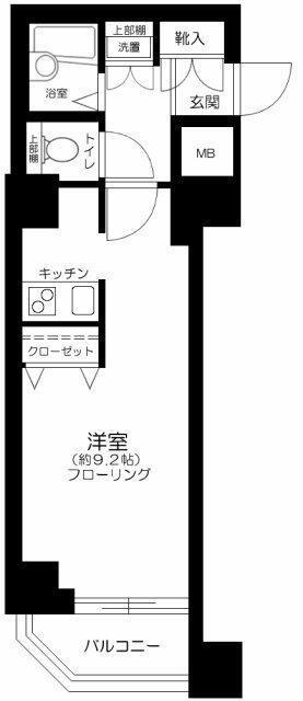 DOLCE秋葉原ノース 五番館(ワンルーム/6階)の間取り写真