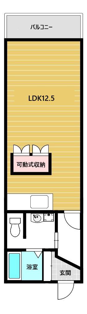 フォーシーズンズアパート(ワンルーム/3階)の間取り写真
