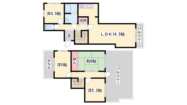 グランシャトー城北(4LDK/3階)の間取り写真