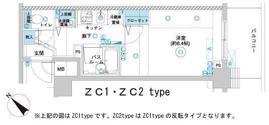 フェニックス横濱BAYGAIA(1K/10階)の間取り写真