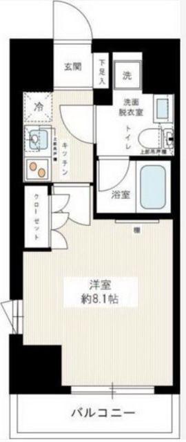 イアース練馬(1K/10階)の間取り写真