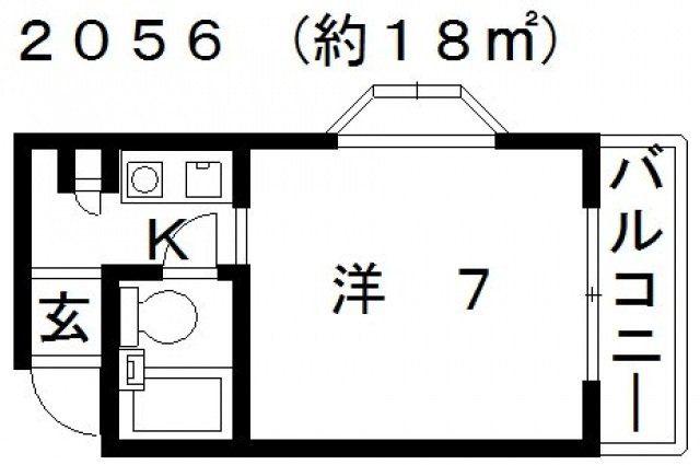 ラ・コート藤井寺(1K/3階)の間取り写真