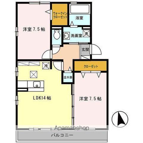 りあんコート(2LDK/2階)の間取り写真